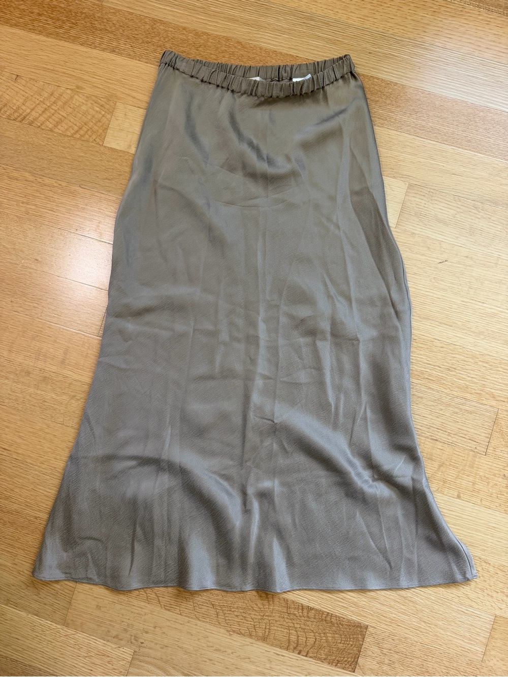 H&M Silk Skirt with Elastic Waist